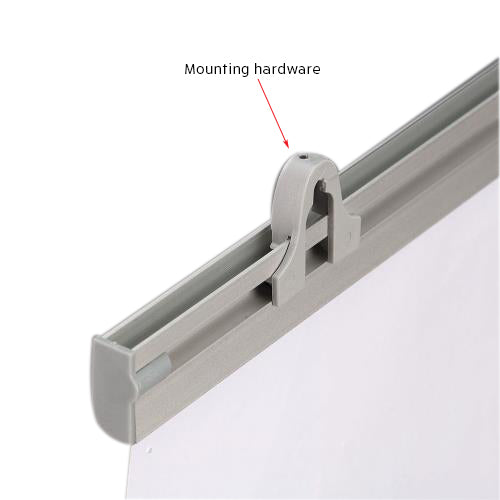Aluminum Sign Banner Hanger Poster Gripper Wall Rail with Two Rails 48 Wide