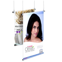 72" WIDE CEILING MOUNTED GRAPHIC DISPLAY BARS (SINGLE SECTION)