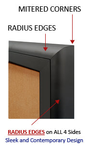 8.5 x 11 Indoor Enclosed Bulletin Boards (Radius Edge)