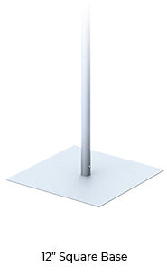 8.5x11 Pedestal Sign Holder with Sanitizing Wipe Holder (Slide-In Design)