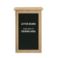 8.5x14 Outdoor Message Center with Letter Board Wall Mounted - LEFT Hinged