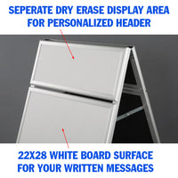 A-BOARDS COME WITH A HEADER TO PROMOTE YOUR BUSINESS!