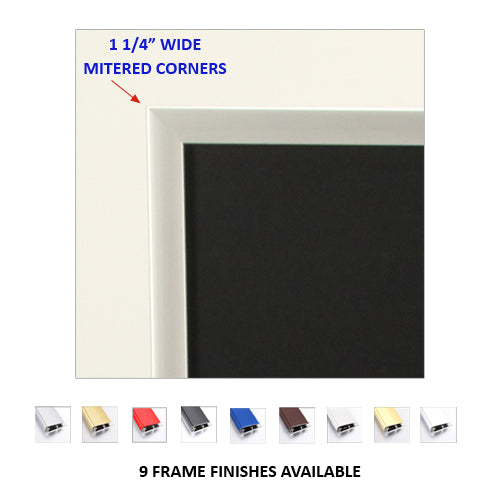 A-FRAME SIGN HOLDER HAS 18 x 18 SECURITY SIGN FRAMES with MITERED CORNERS