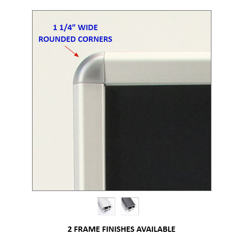 A-FRAME SIGN HOLDER HAS 24 x 48 SIGN FRAME with RADIUS CORNERS