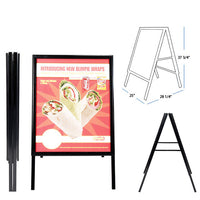 22 x 28 Aluminum A-Frame Sidewalk Sign, Silver with Snap Frame – Braeside  Displays