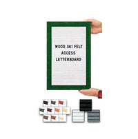 Access Letterboard | Open Face 11x17 Wood Framed Felt Letter Boards in Black, Grey, or White Felt Letter Board Colors Plus 10 Classic Wood 361 Frame Finishes