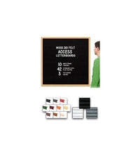 Access Letterboard | Open Face 42x42 Wood Framed Felt Letter Boards in Black, Grey, or White Felt Letter Board Colors Plus 10 Classic Wood 361 Frame Finishes