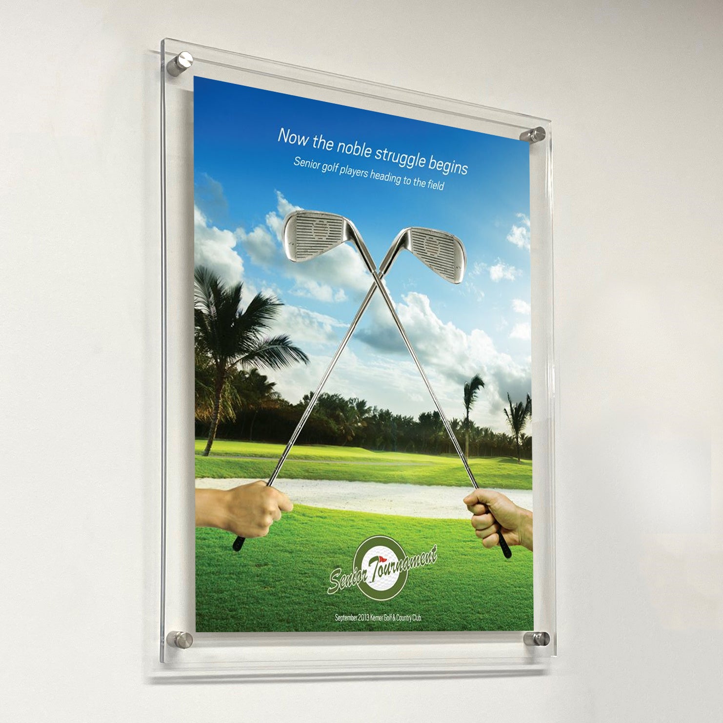 Ultra Premium Polished Golf Ball Display Stand Holder