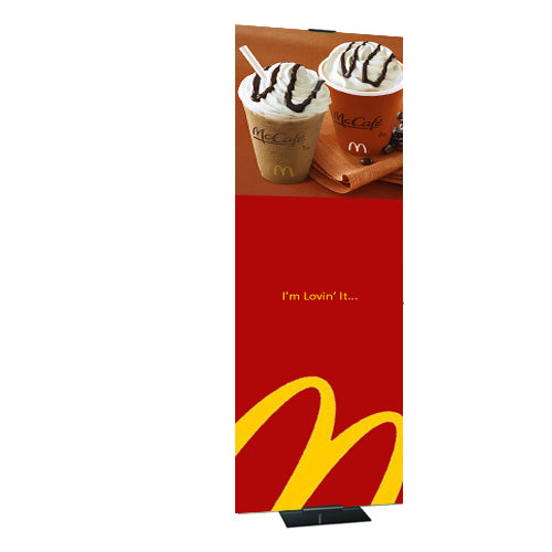 VALUE LINE 24" WIDE BANNER STAND WITH SQUARE BASE (SHOWN in BLACK)