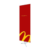 VALUE LINE 24" WIDE BANNER STAND WITH TRAVEL BASE (SHOWN in SILVER)