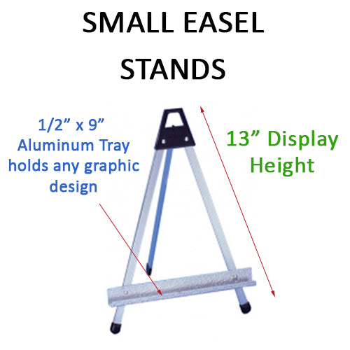 Aluminum Countertop Easels (19 Display Height) with Shelf – FloorStands