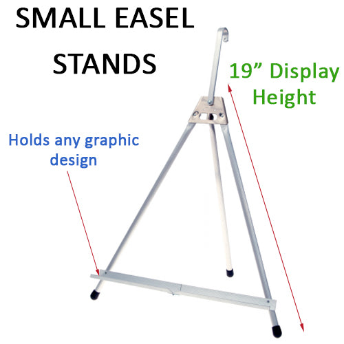 Aluminum Countertop Easels (19" Display Height) with Top Bar