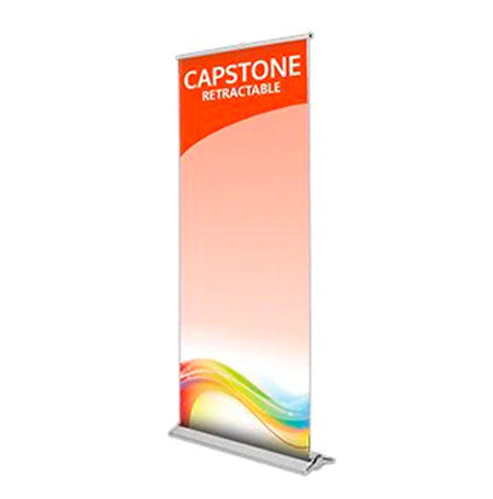 Capstone 36" Wide Single Sided Silver Retractable Bannerstand
