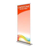 Capstone 31.5" Wide Single Sided Silver Retractable Bannerstand
