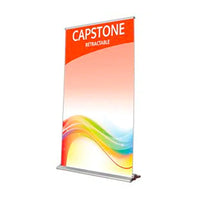 Capstone 47.25" Wide Single Sided Silver Retractable Bannerstand