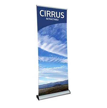 Cirrus Single Sided Silver Retractable Bannerstand for 33.5" Wide Banners