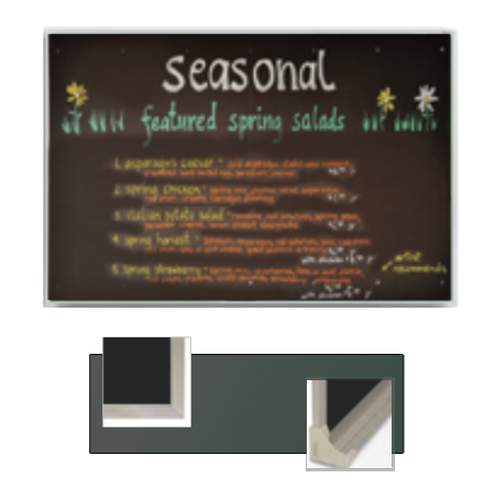 Value Line 12x24 BLACK Chalk Board with Aluminum Frame