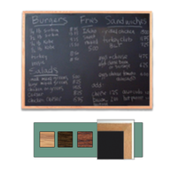 Value Line 30x30 Black Chalk Board with Wood Frame in 3 Finishes