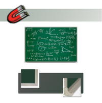 12x60 Magnetic Green Chalk Board with Aluminum Frame (Porcelain on Steel)