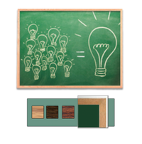 Value Line 12x24 GREEN Chalk Board with Wood Frame