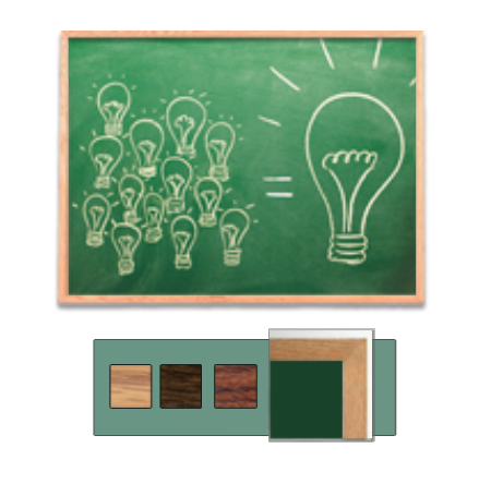Economy Wooden Chalkboard - Green - Wood Frame