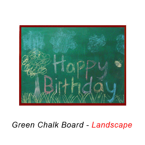 VALUE LINE 12x84 GREEN CHALK BOARD with WOOD FRAME BORDER (SHOWN IN LANDSCAPE ORIENTATION)