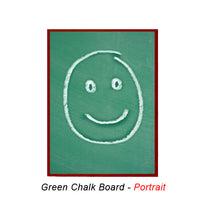 VALUE LINE 18x36 GREEN CHALK BOARD with WOOD FRAME BORDER (SHOWN IN PORTRAIT ORIENTATION)