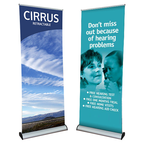 CIRRUS 33.5" Wide Retractable Banner Stands | Single Sided