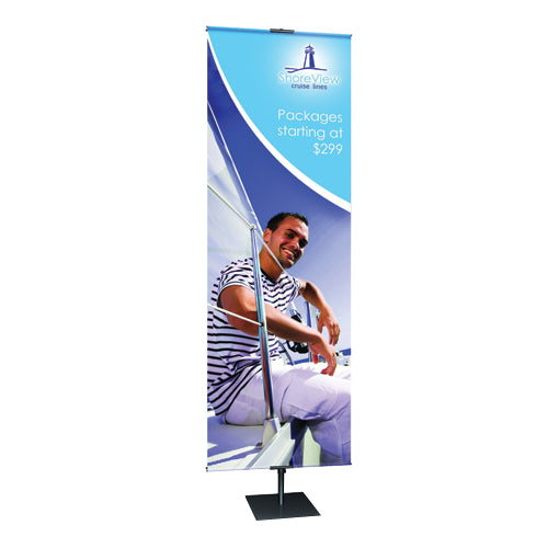 BANNER STAND WITH SQUARE BASE (SHOWN in BLACK)