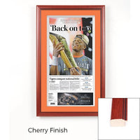 Combine Your 2017 Clemson Tigers CFP Newspaper with Our Wood Newspaper Frame in 9 Wood Picture Frame Finishes