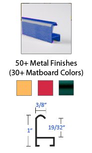 Colorful Classic Picture Frames with Matboard (Metal Poster Displays)