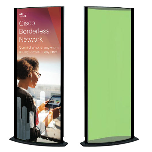 SIGN HOLDER POSTER STAND FLOORSTAND (22x56 LARGE GRAPHIC) (BLACK)