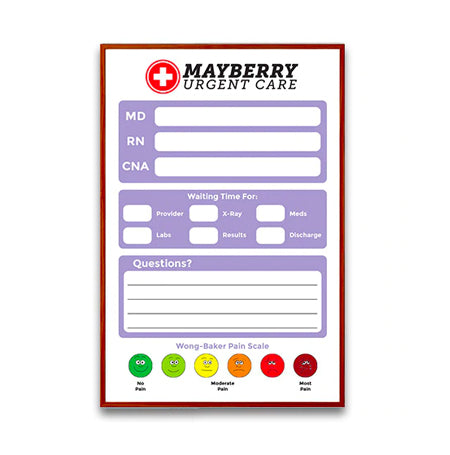 Custom Printed Dry Erase Whiteboards | Steel Magnetic White Marker Board 24x30 with Wood Frame