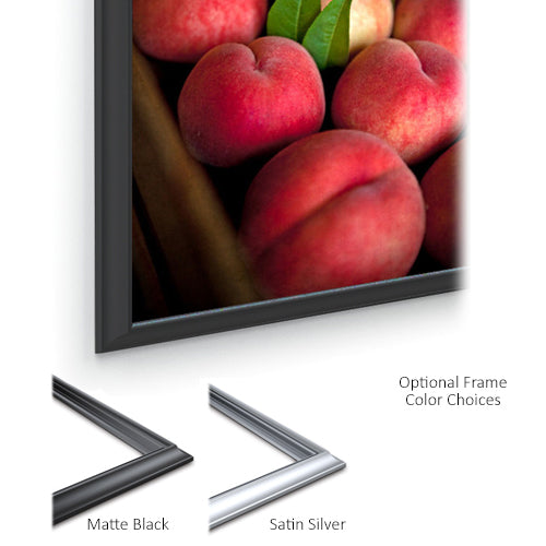 22x28 Decorative-Style Silicone Edge Graphic Fabric Displays are Available in Black and Silver Picture Frame Finishes