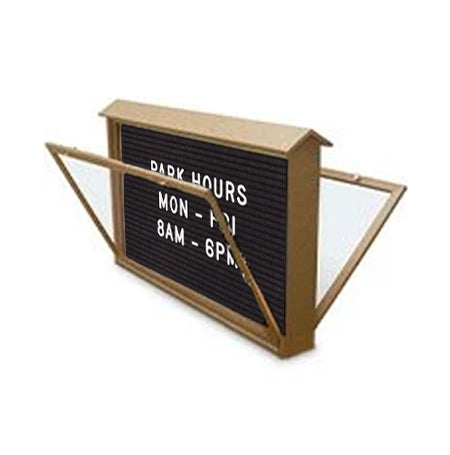 Free Standing Double Sided 60x24 Enclosed Letter Message board is Weather Proof, comes in multiple colors