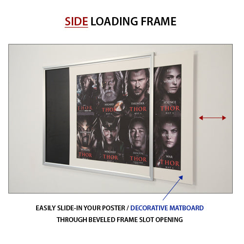 16x24 Sign Frames, Economical Top Load Quick Change Beveled Metal Poster  Frame