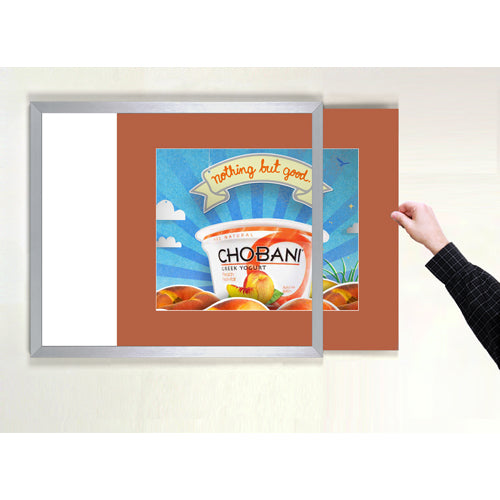 Swing Open Quick Change 16x24 Poster Display w Super Wide Face
