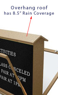 Standing 2-Sided enclosed message reader board comes in various of colors in 45in x 36in
