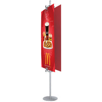 DOUBLE SIDED POSTER CLAMP FLOOR DISPLAY STAND