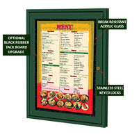 Outdoor Enclosed Menu Message Boards | Viewing Area 7.75" x 10" | Eco-Friendly Recycled Plastic Lumber comes in 6 Finishes