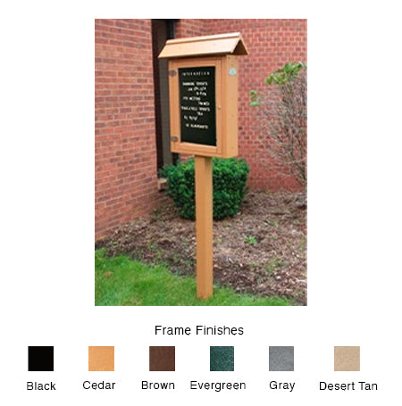 12x20 Freestanding Outdoor Letter Board Info Center is available in 6 Plastic Lumber Finishes