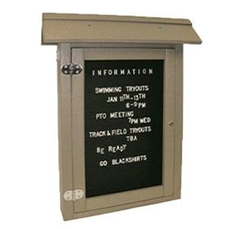 12x20 Wall Outdoor Letter Board Info Center is available in 6 Plastic Lumber Finishes