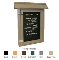 12x20 Wall Outdoor Letter Board Info Center is available in 6 Plastic Lumber Finishes