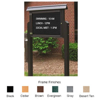 28x20 Standing Outdoor Letter Board Info Center is available in 6 Plastic Lumber Finishes