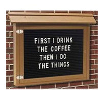 28x20 Wall Outdoor Letter Board Info Center is available in 6 Plastic Lumber Finishes