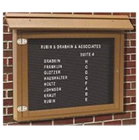 42x28 Wall Outdoor ULTRA SIZE Letter Board Info Center is available in 6 Plastic Lumber Finishes