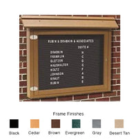 42x28 Wall Outdoor ULTRA SIZE Letter Board Info Center is available in 6 Plastic Lumber Finishes