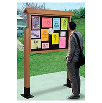 45x31 Standing Outdoor Cork Board Info Center is available in 6 Plastic Lumber Finishes