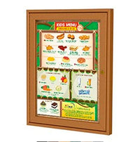 13x19 Menu Enclosed Wall Outdoor Cork Board Info Center is available in 6 Plastic Lumber Finishes