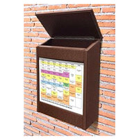 Wall Mount Outdoor Brochure Information Box Available in 6 Recycled Plastic Lumber Finishes